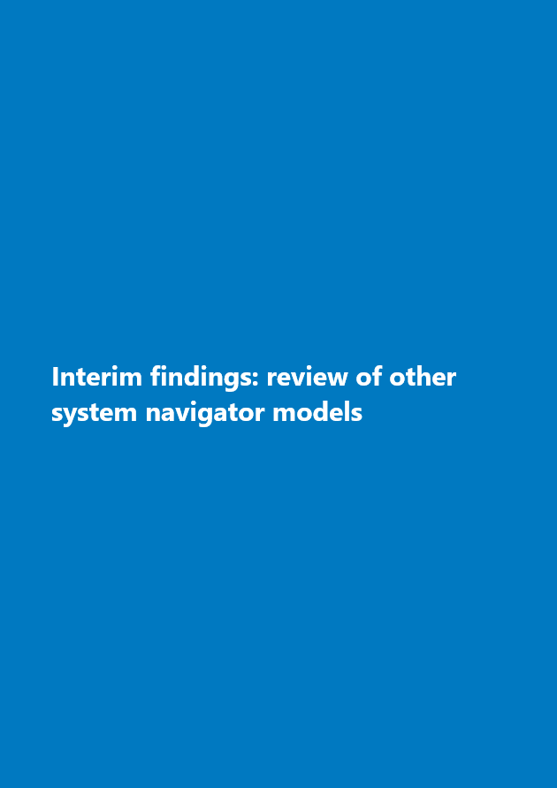 Interim findings – review of other system navigator models cover