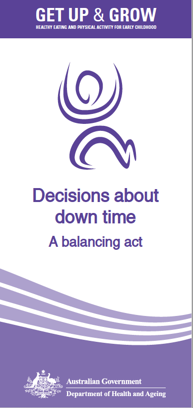 Cover image for the Get Up & Grow Brochure – Decisions about down time: a balancing act