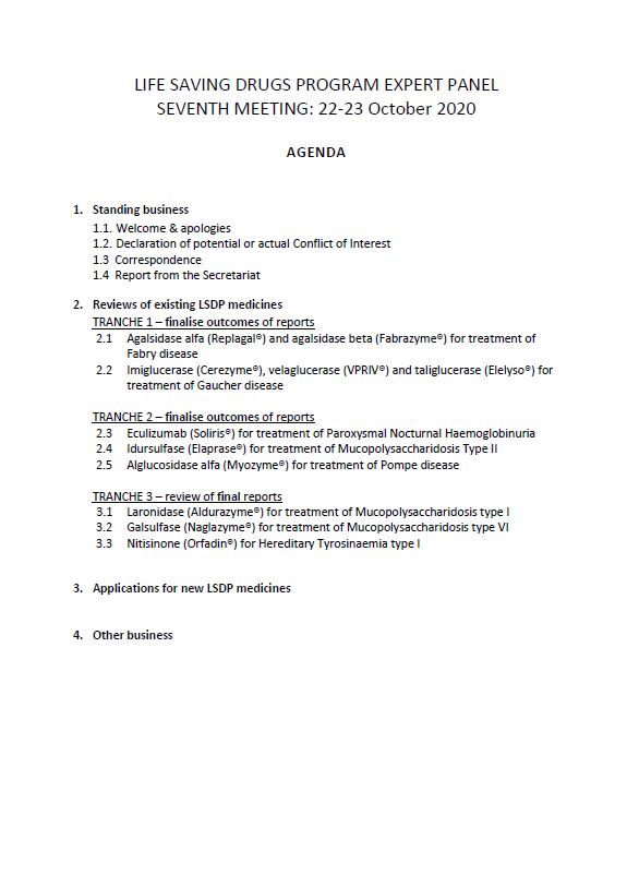 Cover image of LSDPEP 7th meeting agenda – 22 and 23 October 2020