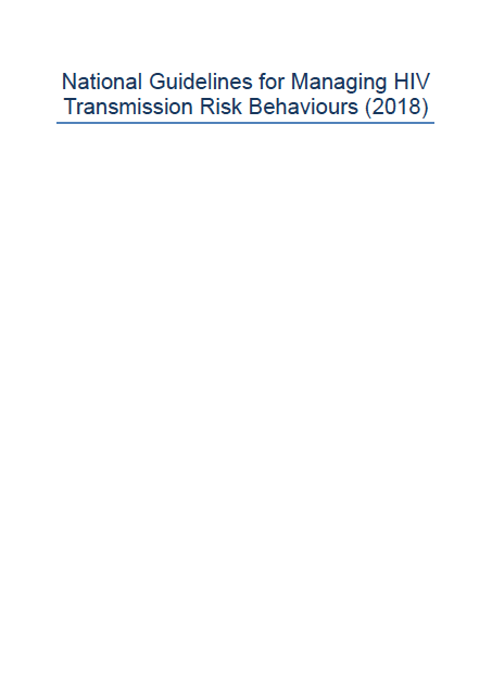 Cover image for National Guidelines for Managing HIV Transmission Risk Behaviours (2018)