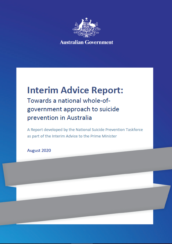 Cover image for National Suicide Prevention Adviser – Interim advice report: towards a national whole-of-government approach to suicide prevention in Australia