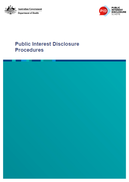 Cover image for the public interest disclosure procedures