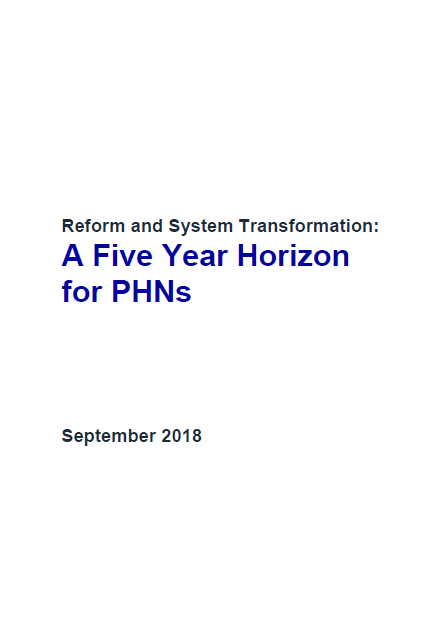 Cover image for Reform and system transformation – a 5-year horizon for PHNs
