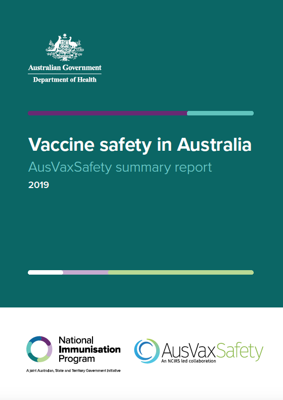 Cover image for Vaccine safety in Australia – AusVaxSafety summary report 2019