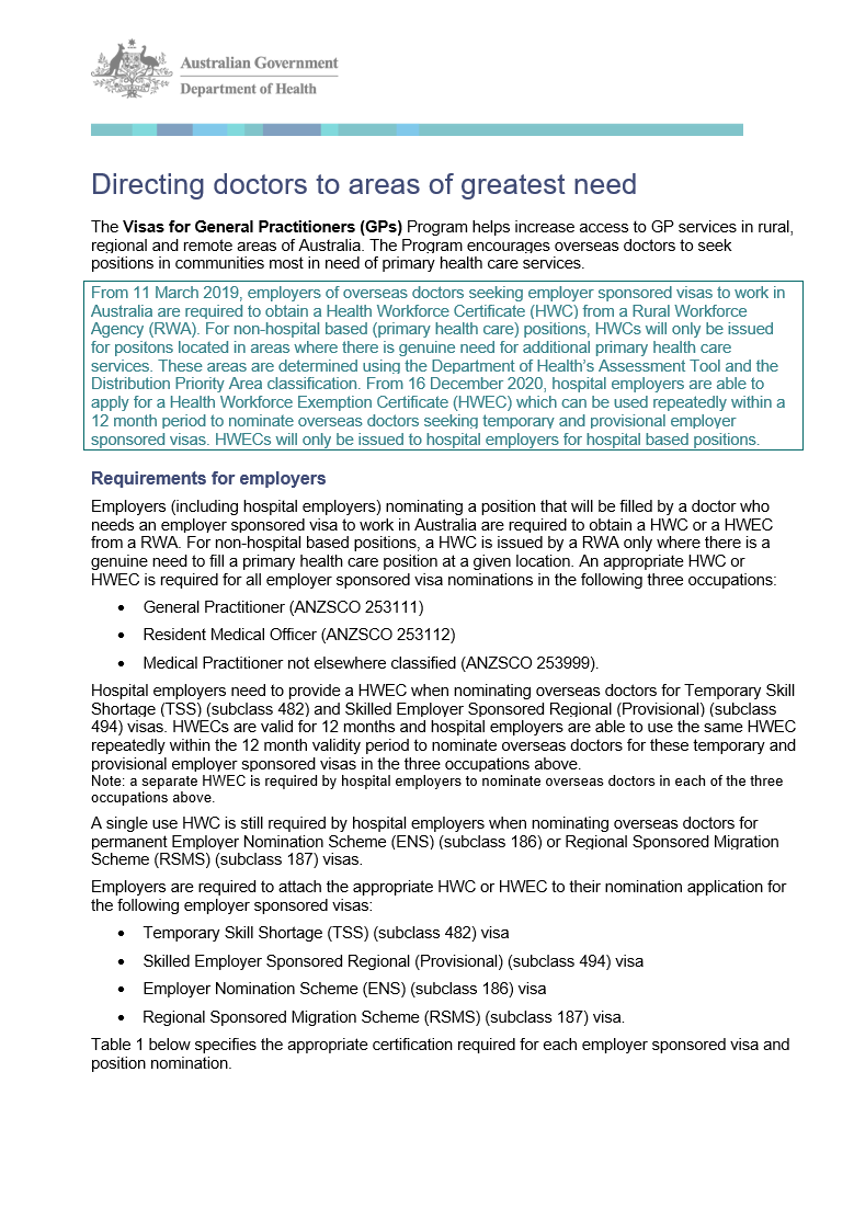 Directing doctors to areas of greatest need cover image