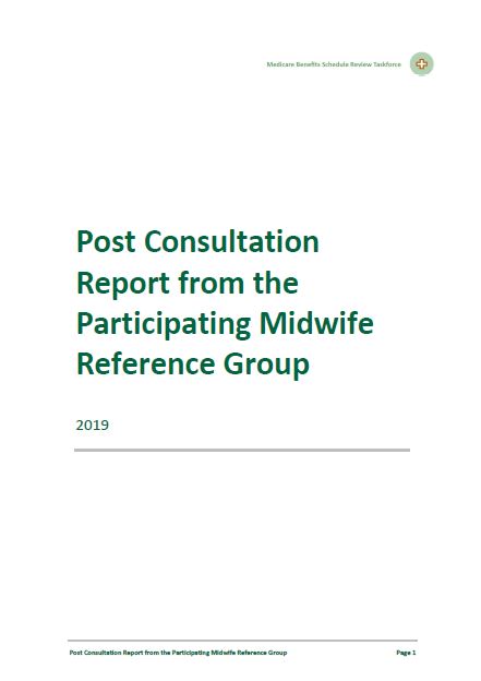 Post Consultation Report from the Participating Midwife Reference Group cover