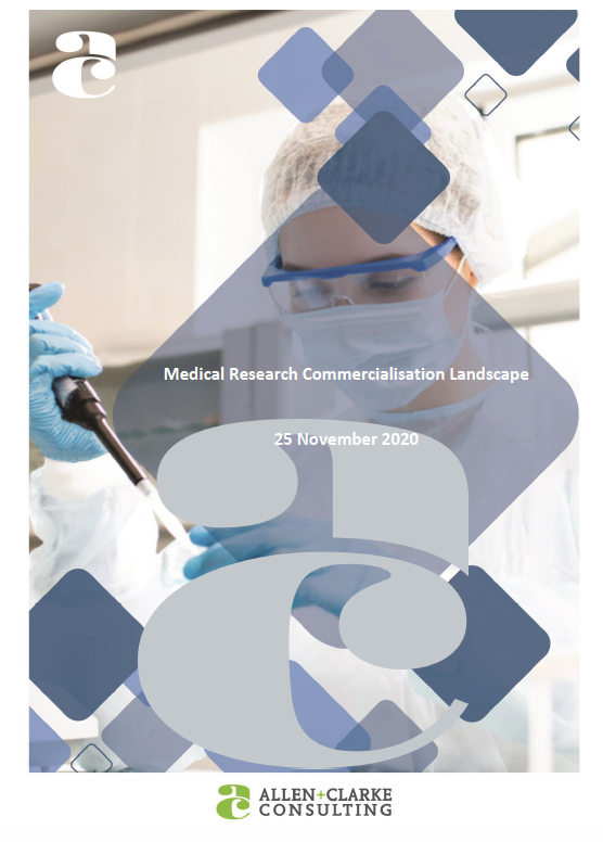 Cover image for Medical Research Commercialisation Landscape Report