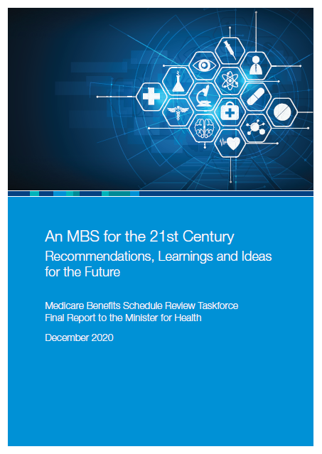 Cover image for an MBS for the 21st century recommendations, learnings and ideas for the future