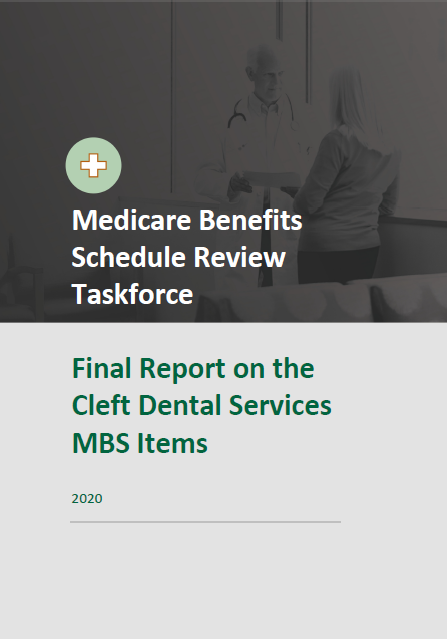 Cover image for the Final report on the Cleft dental service MBS items