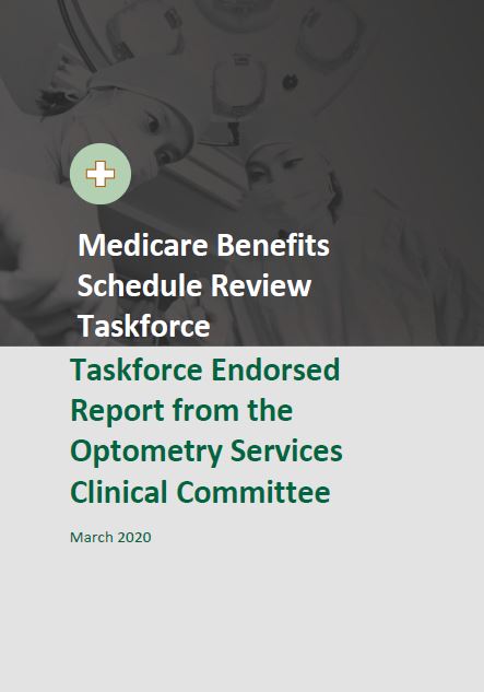 Taskforce Endorsed Report from the Optometry Clinical Committee cover