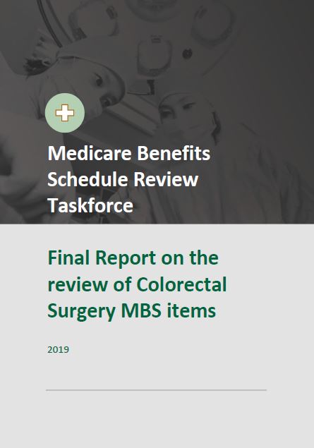 Final Report on the review of Colorectal Surgery MBS items cover