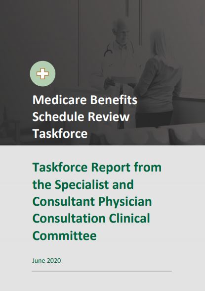 Taskforce findings – Specialist and Consultant Physician Consultation Clinical Committee cover