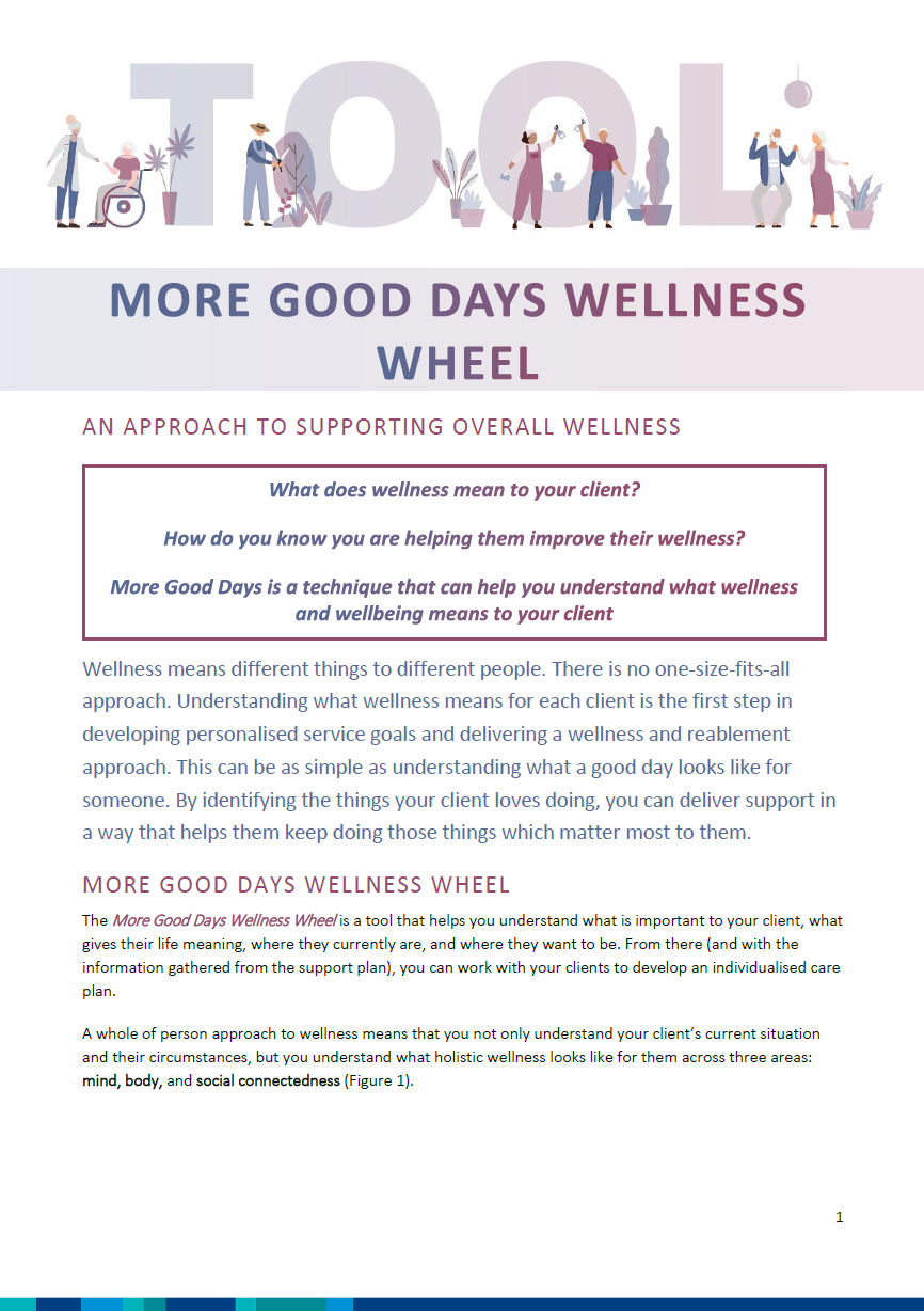 More good days wellness wheel
