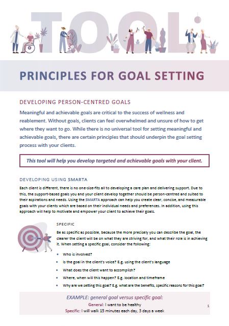 Principles for goal setting