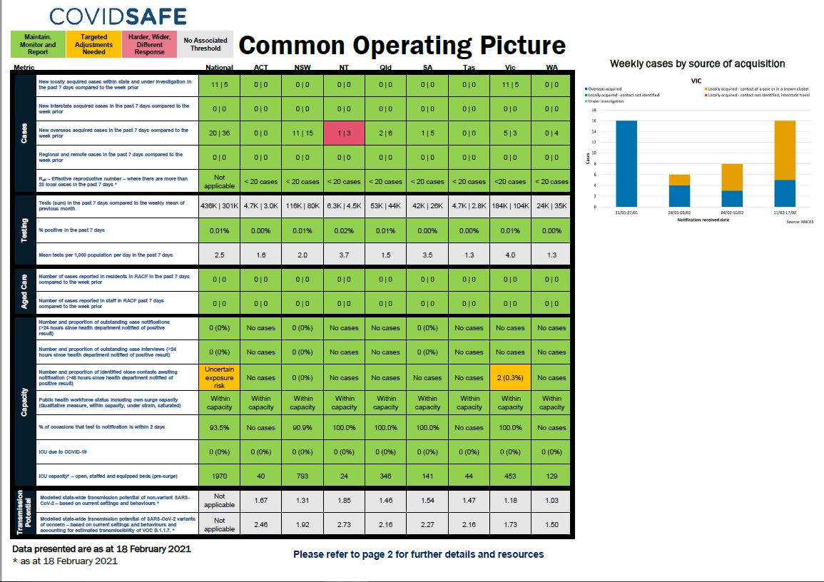 cover of Common Operating Picture 19 Feb 2021