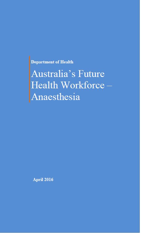 Anaesthesia – Australia’s Future Health Workforce report cover image