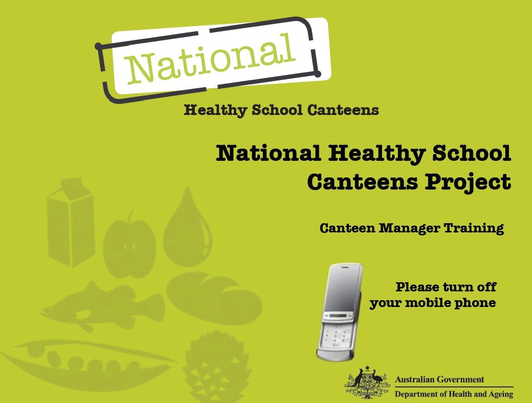 Cover image for National Healthy School Canteens – Manager training