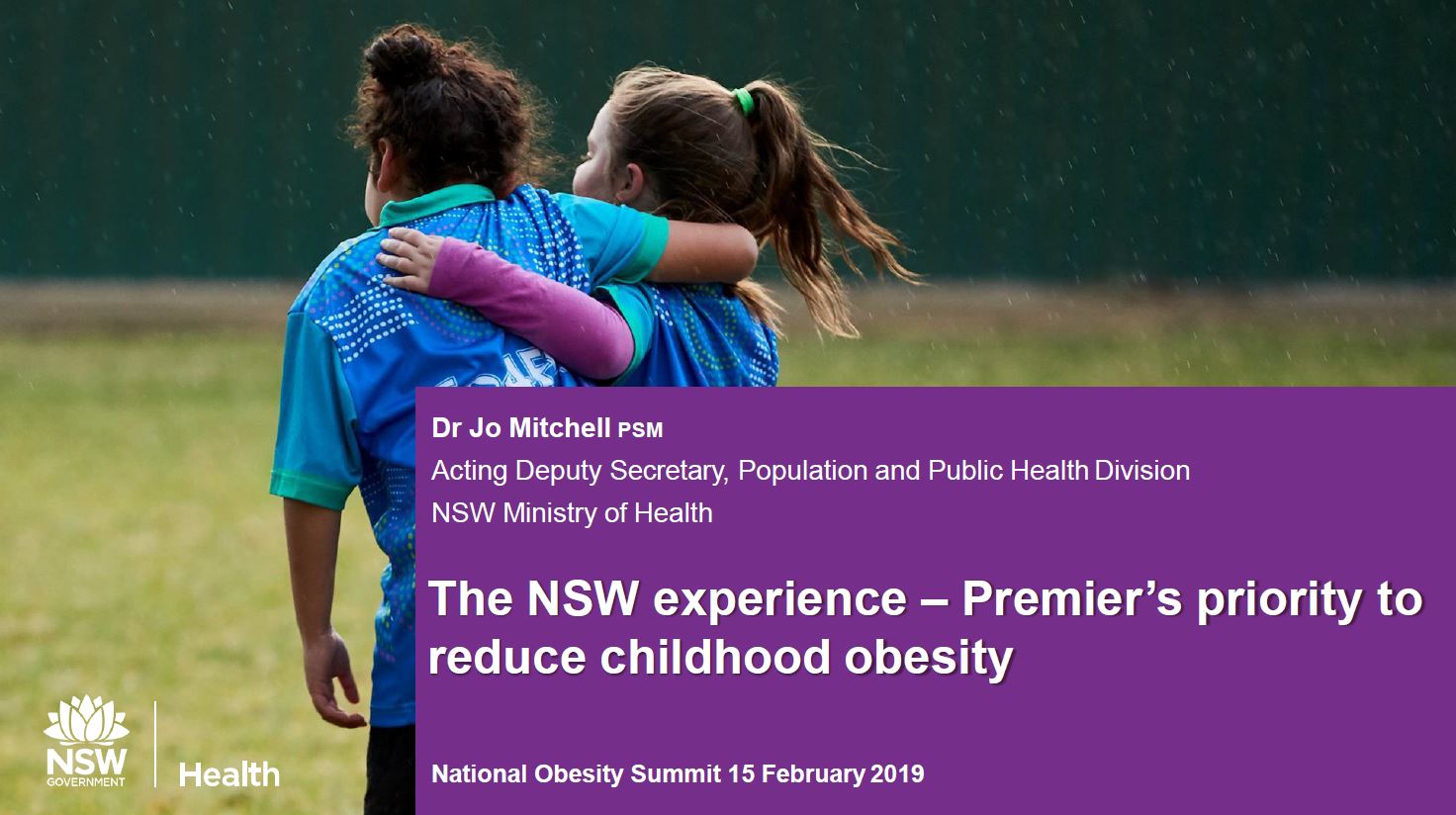 Cover image for National Obesity Summit presentation – Dr Jo Mitchell – The NSW experience: The Premier’s priority to reduce childhood obesity