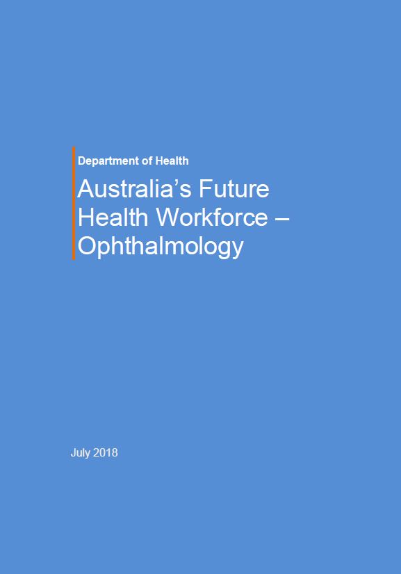 Ophthalmology – Australia’s Future Health Workforce report cover image