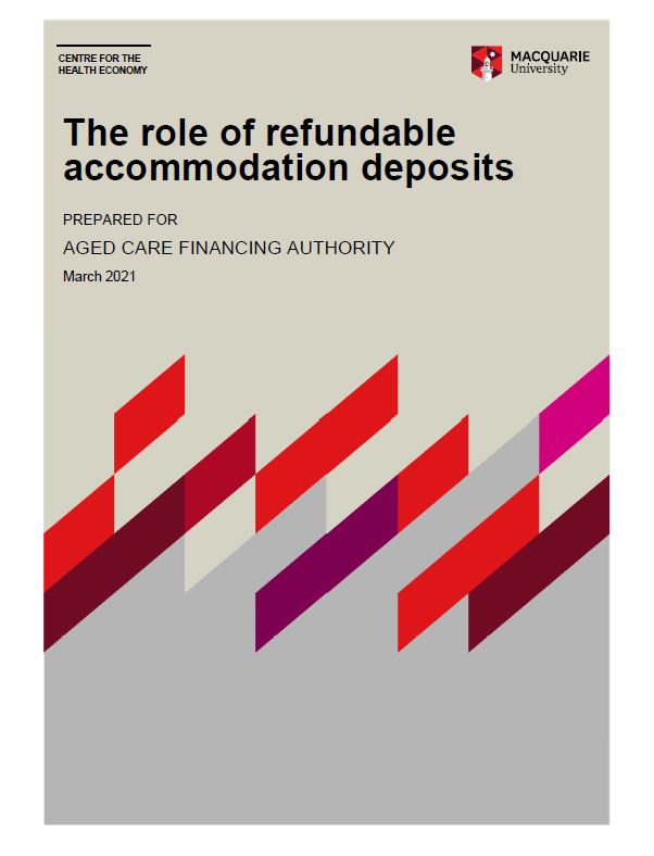 Cover image of the role of refundable accommodation deposits