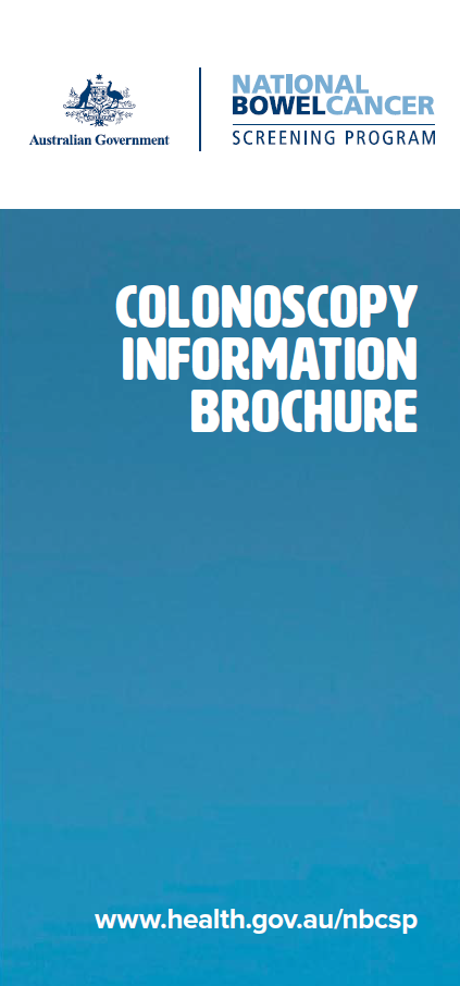 National Bowel Cancer Screening Program – colonoscopy brochure – large print