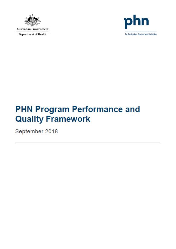 Cover image for Primary Health Networks (PHN) performance and quality framework