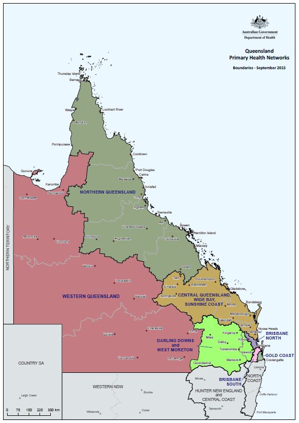 Qld PHN boundary maps