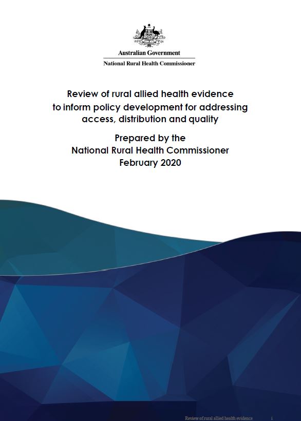 Cover image of NRHC allied health literature review
