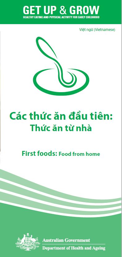 Cover image for Các thức ăn đầu tiên: Thức ăn từ nhà (First foods: food from home)