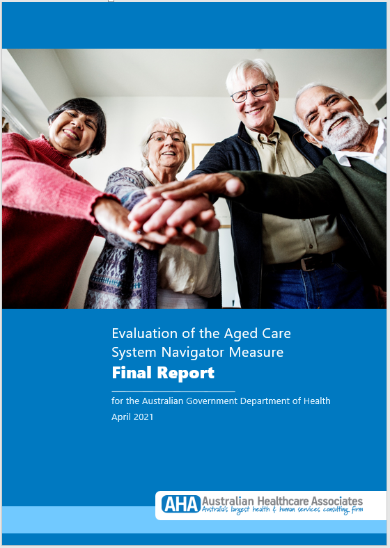Cover image for the Evaluation of the Aged care system navigation measure 