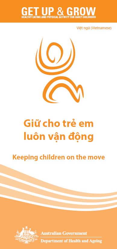 Cover image for Giữ cho trẻ em luôn vận động (Keeping children on the move)