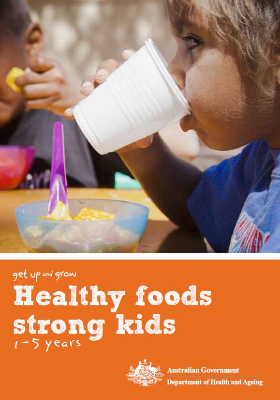 Cover image for Healthy foods, strong kids – 1 to 5 years