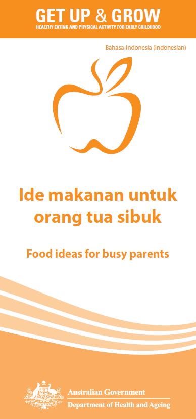 Cover image for Ide makanan untuk orang tua sibuk (Food ideas for busy parents)
