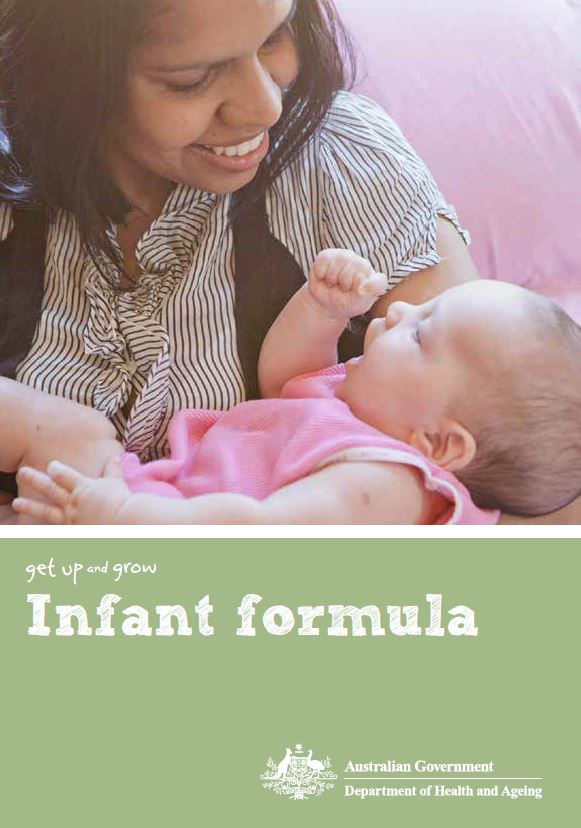 Cover image for Infant formula booklet