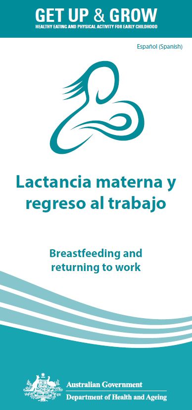 Cover image for Lactancia materna y regreso al trabajo (Breastfeeding and returning to work)