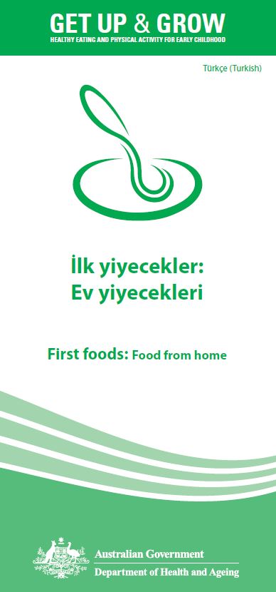 Cover image for İlk yiyecekler: Ev yiyecekleri (First foods: food from home)