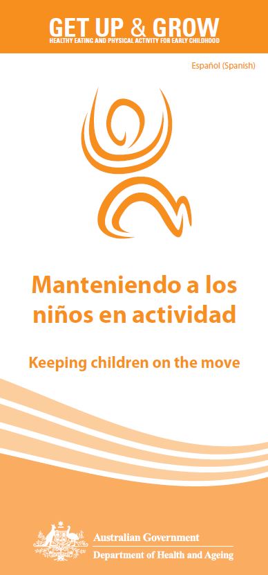 Cover image for Manteniendo a los niños en actividad (Keeping children on the move)