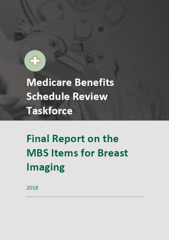 Cover image of Taskforce final report – Breast Imaging