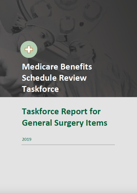 Cover image for Taskforce final report – General Surgery items