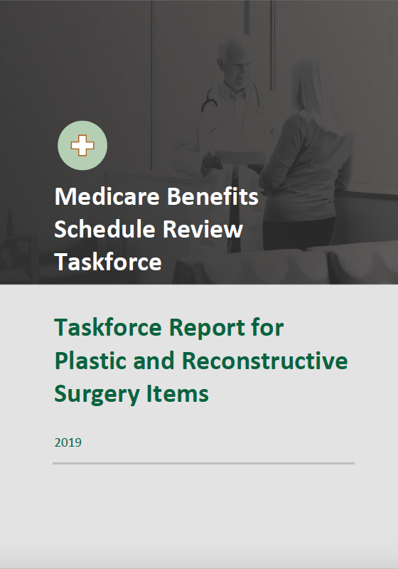 Cover image for Taskforce final report – Plastic and Reconstructive Surgery items