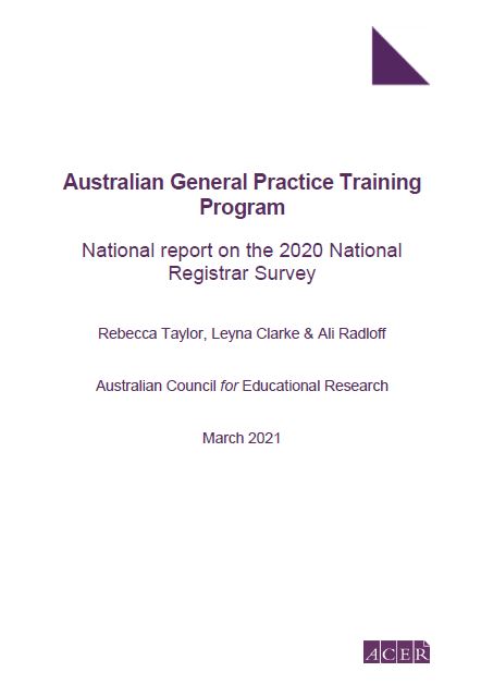 AGPT Program National Report on the 2020 National Registrar Survey