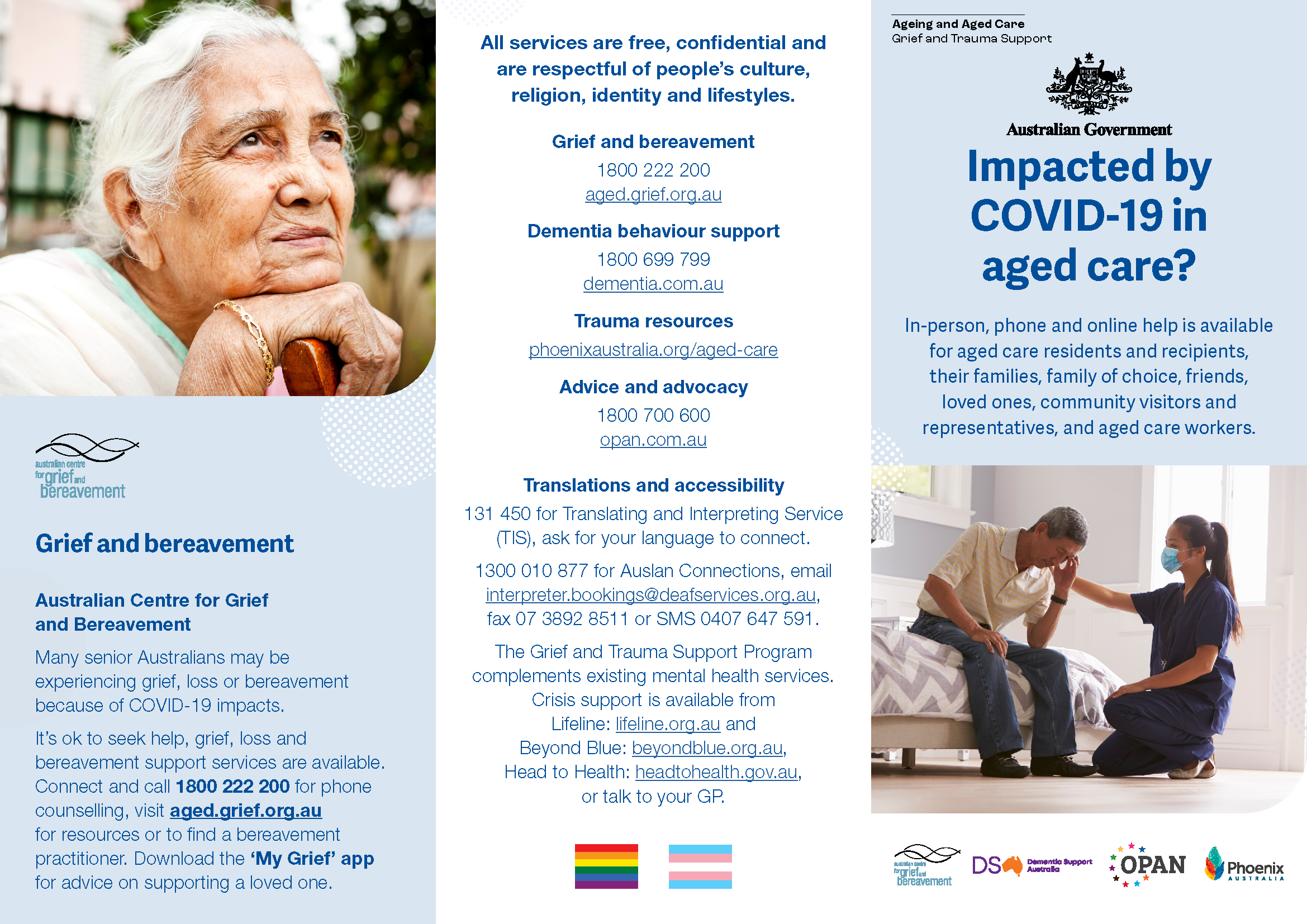 Coronavirus (COVID-19) – Grief and Trauma Support Services – Brochure