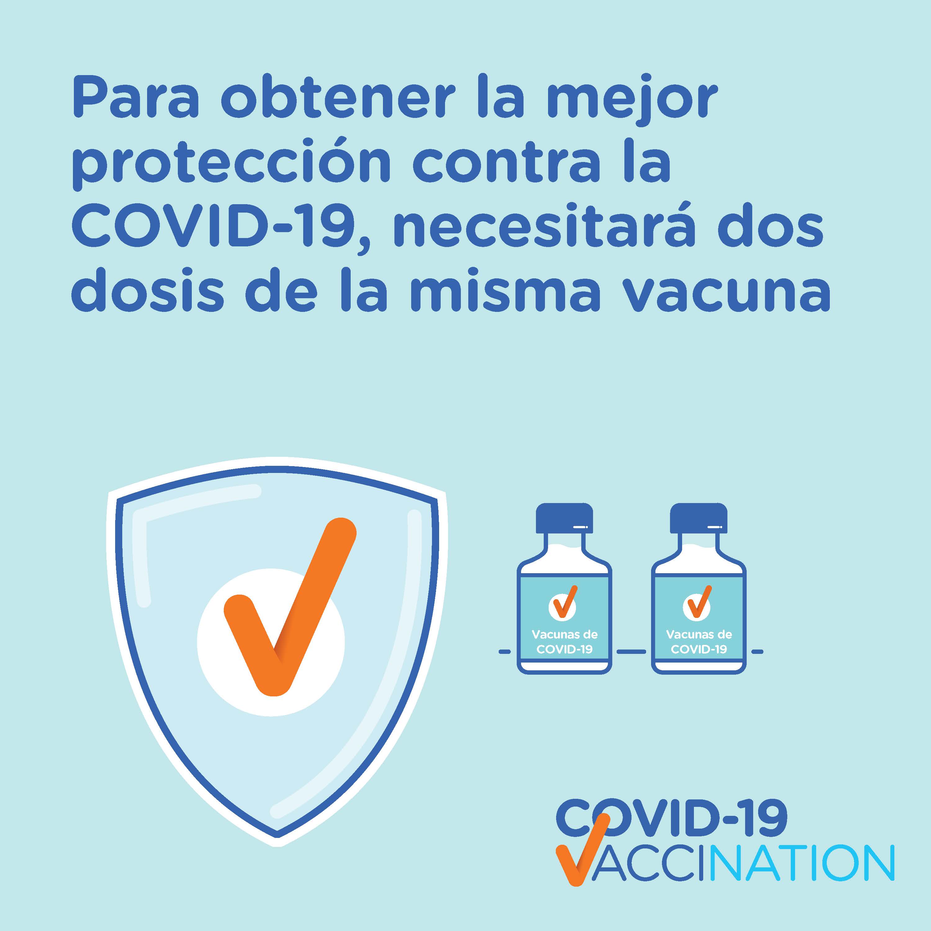 Covid 19 Vaccination Social Para Obtener La Mejor Proteccion Contra La Covid 19 Necesitara Dos Dosis De La Misma Vacuna Two Doses Of The Same Vaccine For Best Protection Against Covid 19