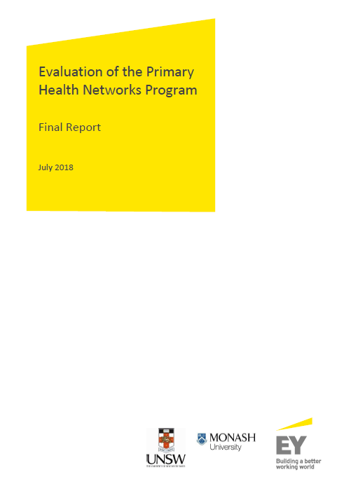 Cover image for Evaluation of the Primary Health Networks Program