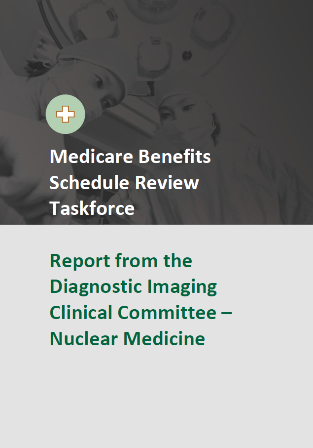 Cover image of final clinical committee report for Diagnostic Imaging – Nuclear Medicine