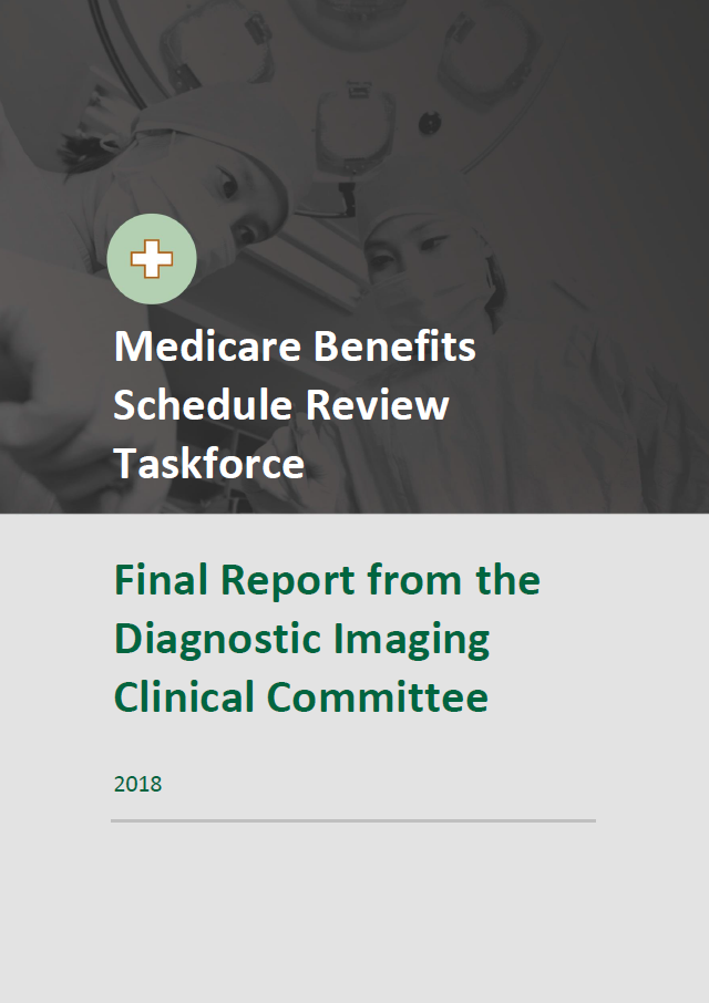 Cover image of final clinical committee report for Diagnostic Imaging