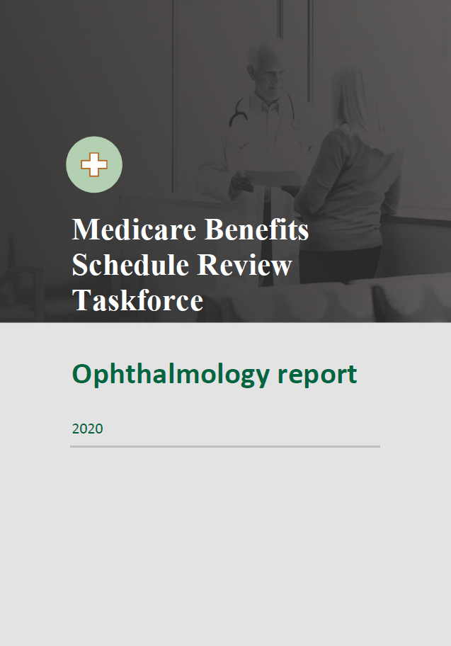 Cover image of final clinical committee report for Ophthalmology 