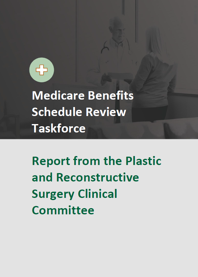 Cover image of final clinical committee report for Plastic and Reconstructive Surgery