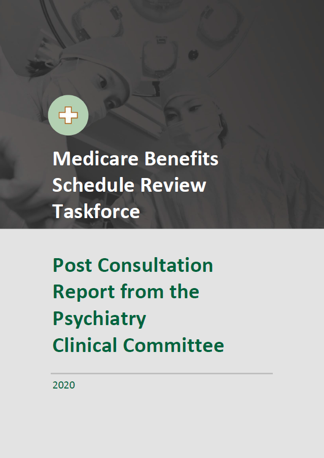 Cover image of final clinical committee report for Psychiatry
