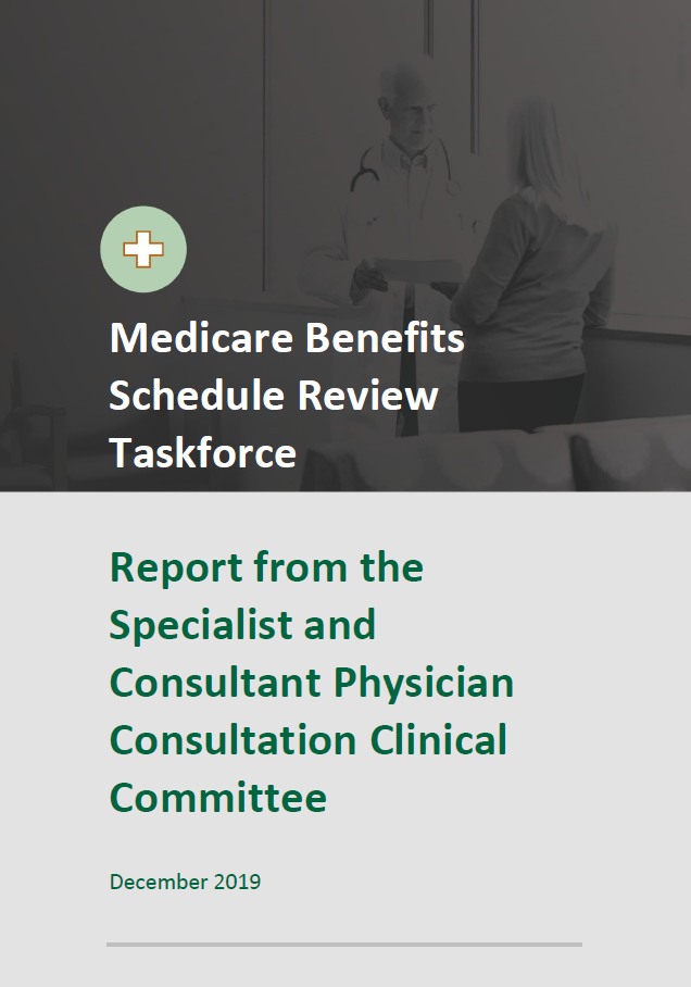 Cover image of final clinical committee report for Specialist and Consultant Physician